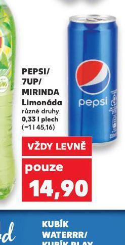 Kaufland Pepsi, mirinda, 7up nabídka