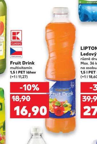 Kaufland Fruit drink nabídka