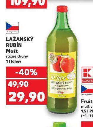 Kaufland Lažanský rubín mošt nabídka