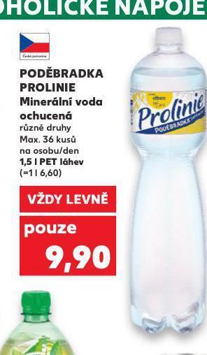 Kaufland Poděbradka prolinie ochucená nabídka