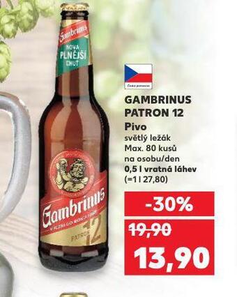 Kaufland Pivo gambrinus patron 12 nabídka