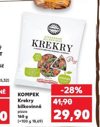 Kaufland Kompek krekry bílkovinné nabídka