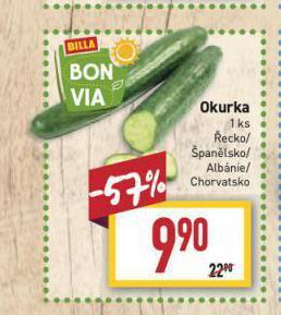 Billa Okurka nabídka