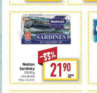Billa Nekton sardinky nabídka