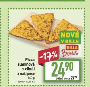 Billa Pizza slaninová s cibulí nabídka
