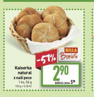 Billa Kaiserka nabídka