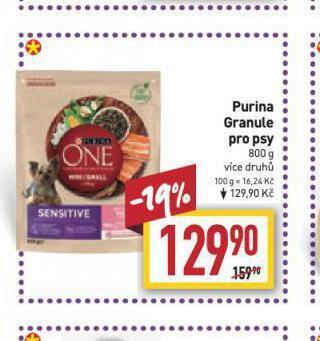 Billa Purina granule pro psy nabídka