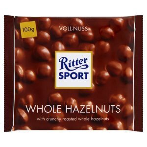 Tamda Foods Ritter sport mléčná čokoláda s celými praženými jádry lískových ořechů 100g nabídka