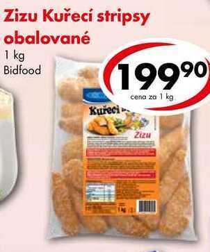 CBA Zizu kuřecí stripsy obalované, 1 kg nabídka
