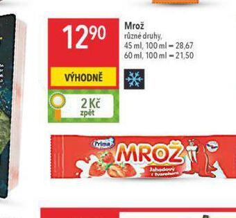 Globus Mrož zmrzlina nabídka