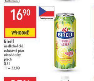 Globus Birell nealkoholické pivo nabídka
