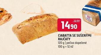 Terno Ciabatta se sušenými rajčaty nabídka