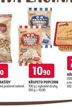 Terno Křupeto popcorn nabídka