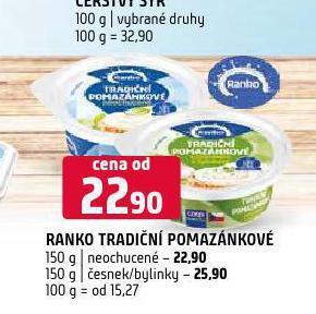 Terno Ranko tradiční pomazánkové česnek / bylinky nabídka