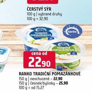 Terno Ranko tradiční pomazánkové neochucené nabídka