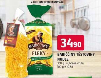 Terno Babiččiny těstoviny nabídka