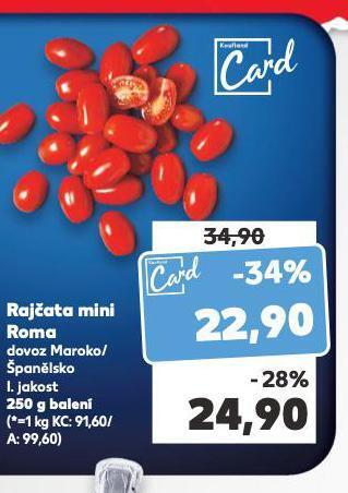Kaufland Rajčata mini roma nabídka