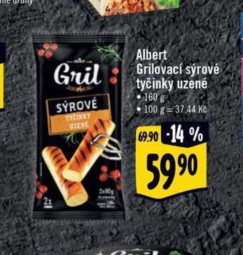 Albert Grilovací sýrové tyčinky uzené nabídka