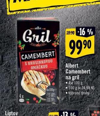 Albert Camembert na gril nabídka