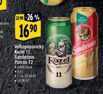 Albert Pivo velkopopovický kozel nabídka
