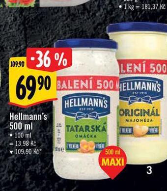 Albert Hellmann´s tatarská omáčka, majonéza nabídka