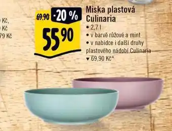 Albert Miska plastová culinaria nabídka