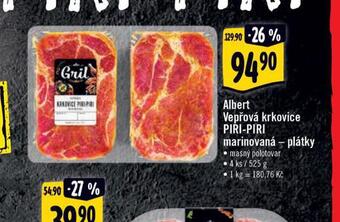 Albert Albert vepřová krkovice piri-piri marinovaná - plátky nabídka