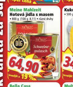 Norma Meine mahlzeit hotová jídla s masem nabídka