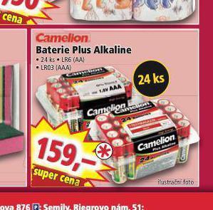Norma Camelion baterie plus alkaline nabídka