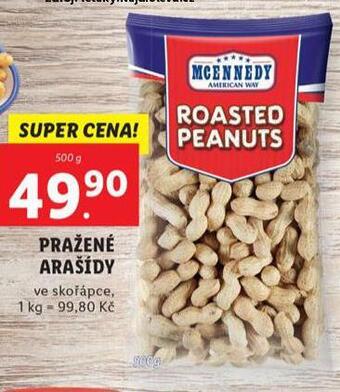 Lidl Pražené arašídy nabídka
