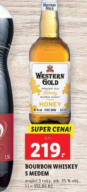 Lidl Bourbon whiskey s medem nabídka
