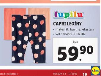 Lidl Capri legíny nabídka