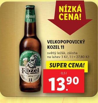 Lidl Pivo velkopopovický kozel nabídka