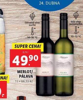 Lidl Merlot nabídka