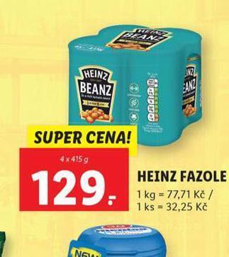 Lidl Heinz fazole nabídka
