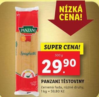 Lidl Panzani těstoviny nabídka