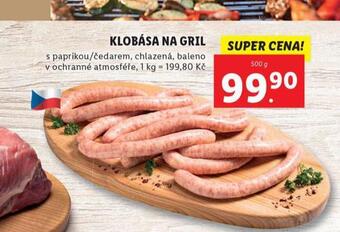 Lidl Klobása na gril nabídka
