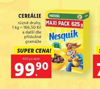 Lidl Cereálie nabídka