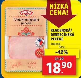 Lidl Kladenská / debrecínská pečeně, 100 g nabídka