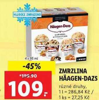 Lidl Zmrzlina häagen-dazs, 4x 95 ml nabídka