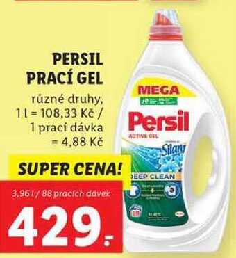 Lidl Persil prací gel, 3,96 l/88 pd nabídka