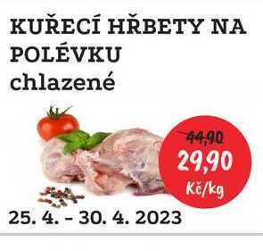 RABBIT řeznictví Kuřecí hřbety na polévku chlazené 1kg nabídka
