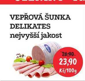 RABBIT řeznictví Vepřová šunka delikates nejvyšší jakost 100g nabídka