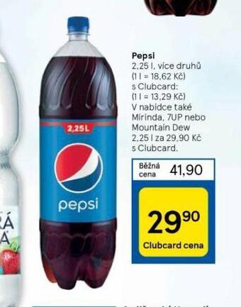 Tesco Pepsi 2,25l nabídka