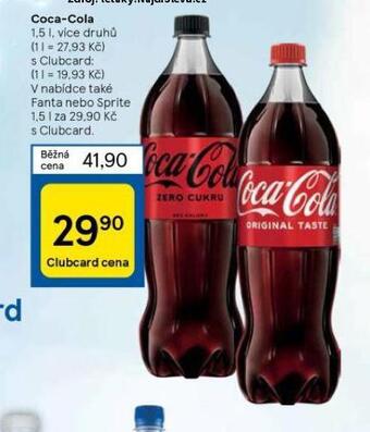 Tesco Coca cola, fanta, sprite nabídka
