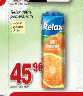 Hruška Relax 100% džus nabídka