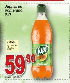 Hruška Jupí sirup nabídka