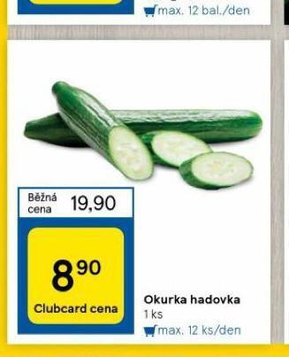 Tesco Okurka hadovka nabídka