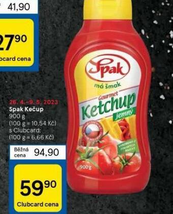 Tesco Spak kečup nabídka