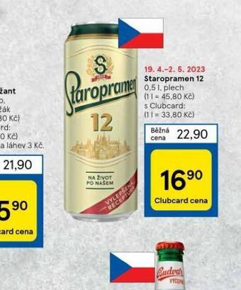 Tesco Pivo staropramen 12 nabídka